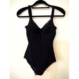 Christian Dior authentic made in France monogram shapewear bodysuit in black